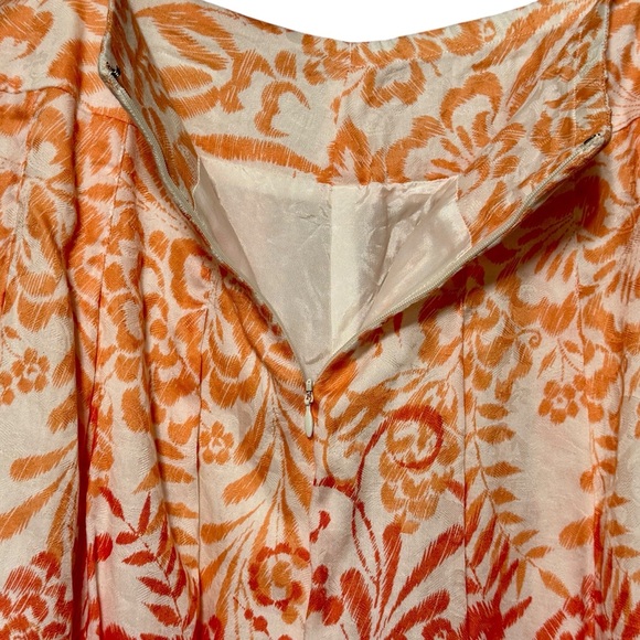 Coldwater Creek Cotton Floral Print Ombre Multicolored Midi Length Skirt - Picture 8 of 11